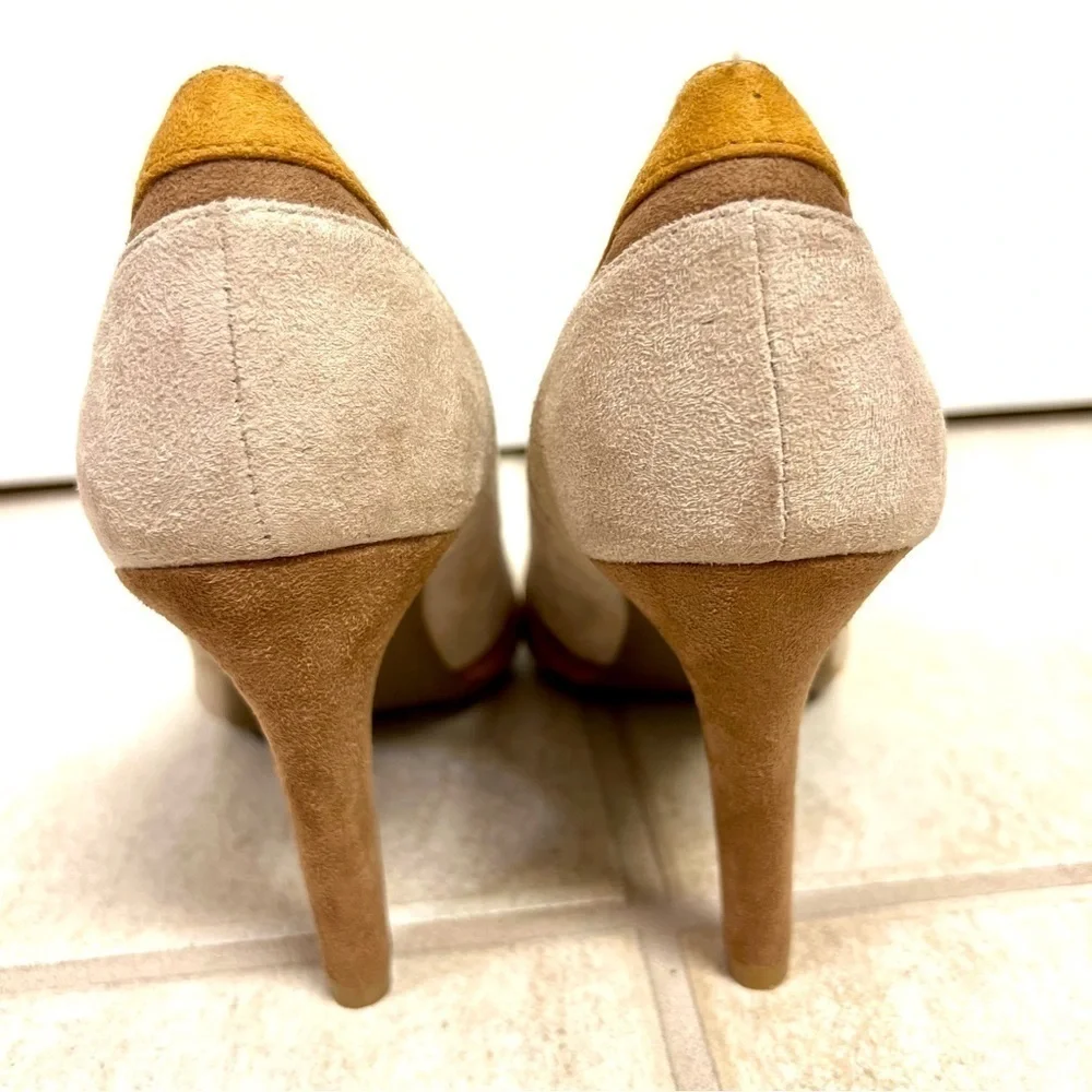 Rialto Womens Morgana Retro suede Pointed Toe Classic Pumps Size 9M patched